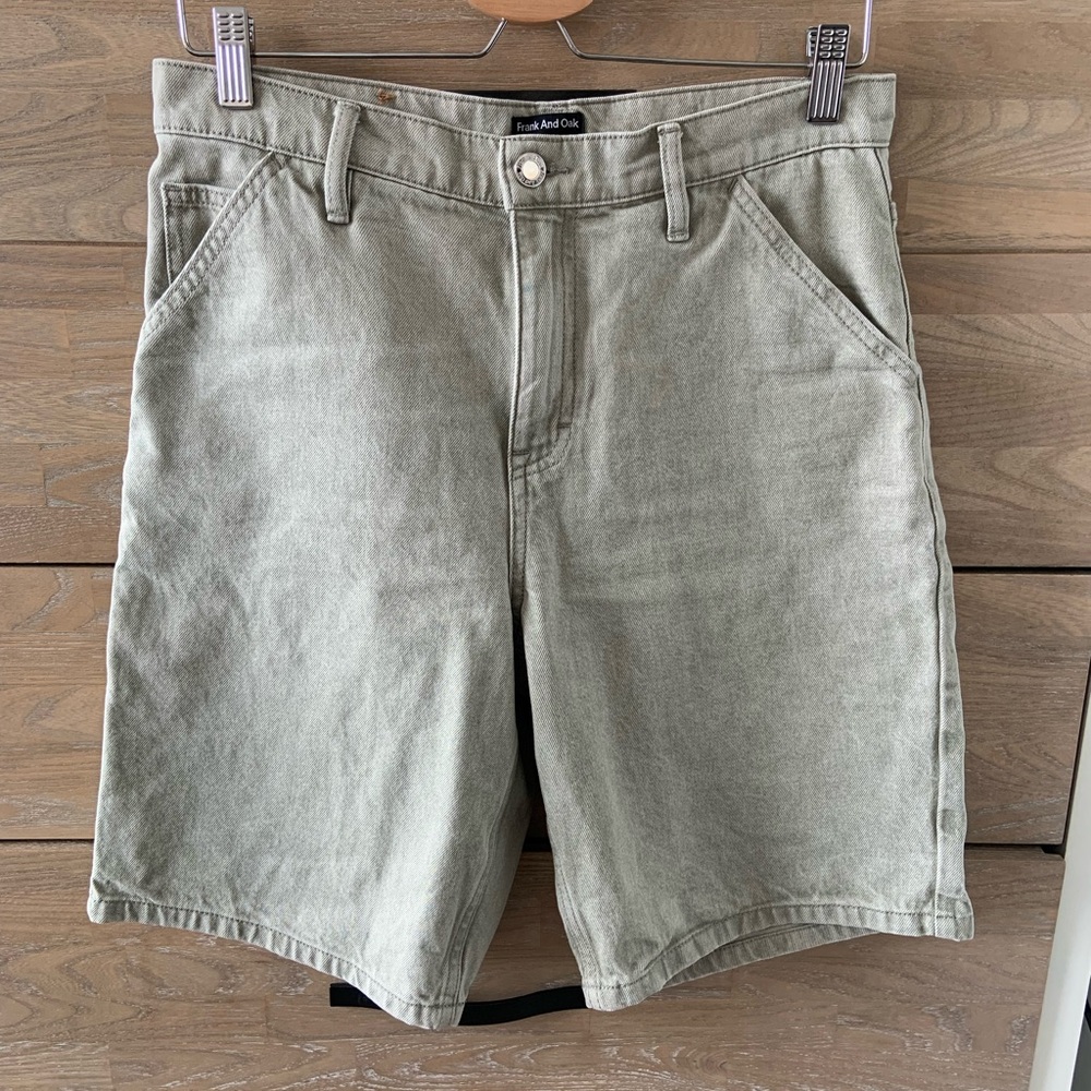 Grey denim shorts